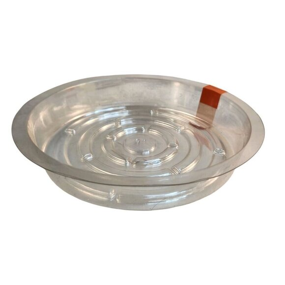 Set Of 4 Clear Plastic 8" Planter Saucers Drip Tray - Picture 1 of 4